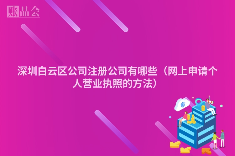 深圳白云区公司注册公司有哪些（网上申请个人营业执照的方法）