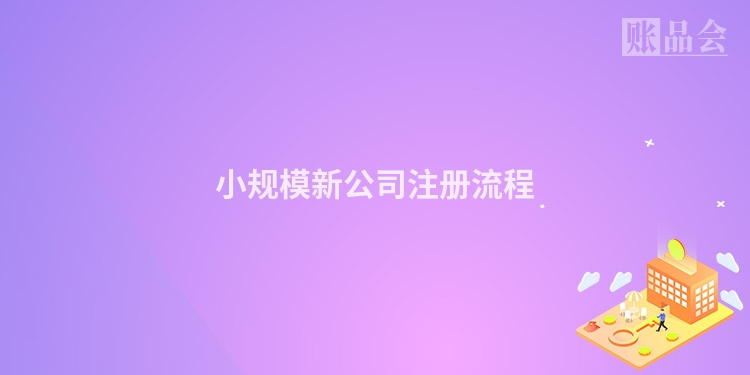 小规模新公司注册流程