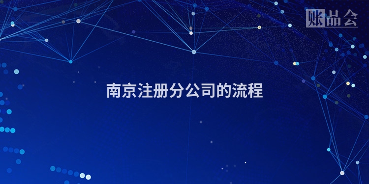 南京注册分公司的流程