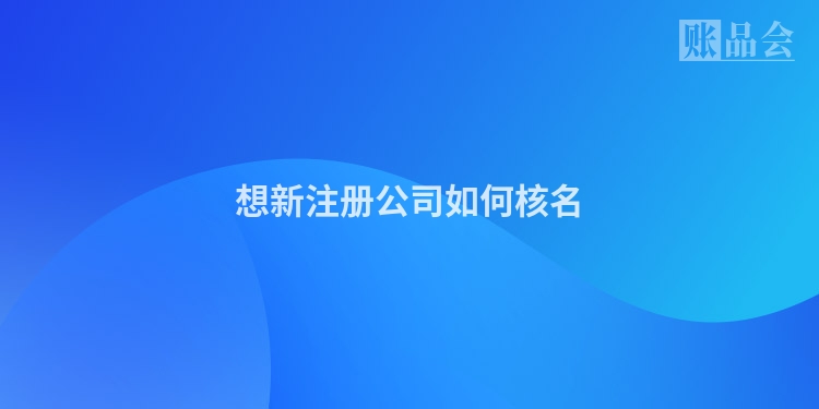 想新注册公司如何核名